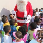 Santa giving the universal high five to the kids. 150x150 Potter Elementary School