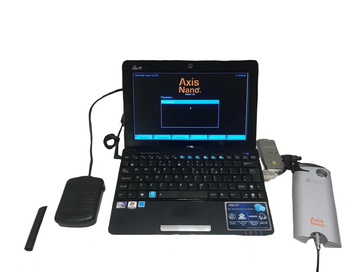 Quantel Medical Axis Nano A Scan w Laptop Probe Foot Switch Manual Ophthalmic Quantel Group