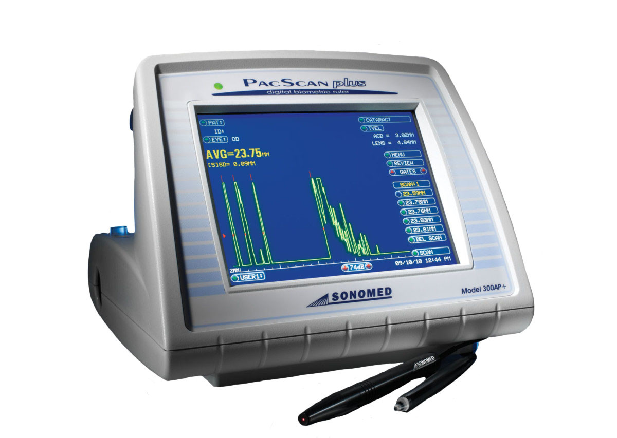 PacScan 300 PlusWith New Features in Digital Biometric Ruler Quantel Aviso A & B Scan