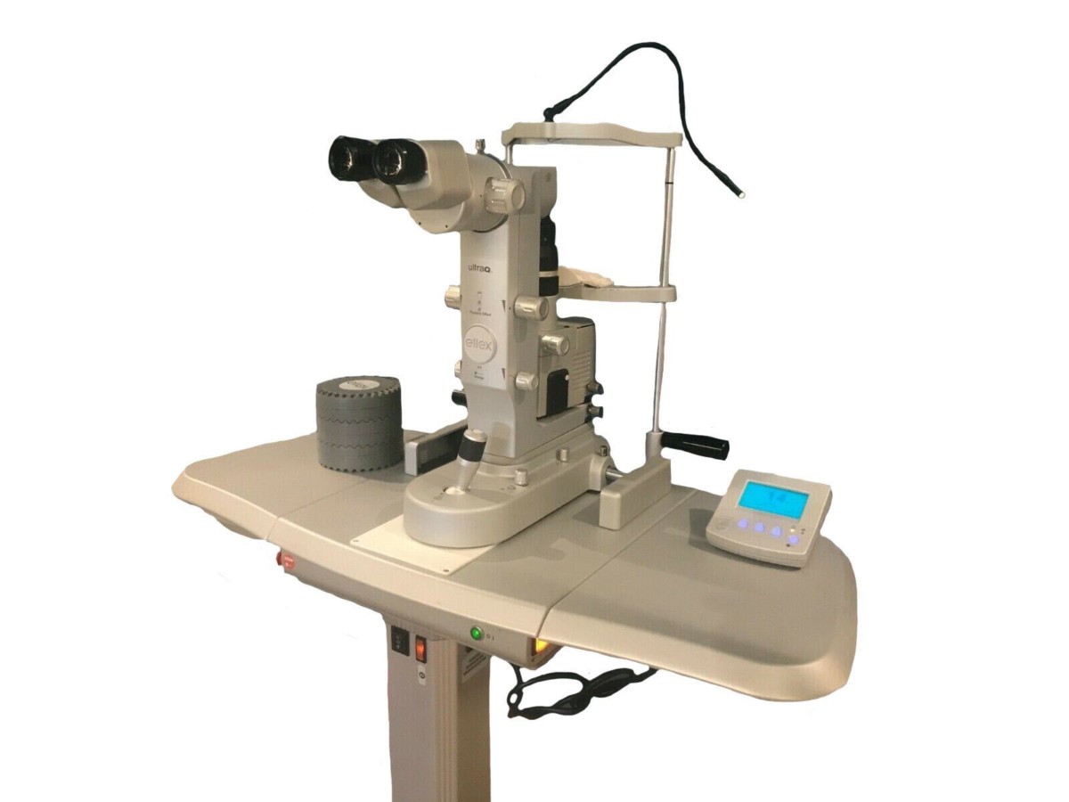 Image from iOS 1 Ellex Solo SLT Ophthalmic Glaucoma Laser w Power Table & Integrated Slit Lamp