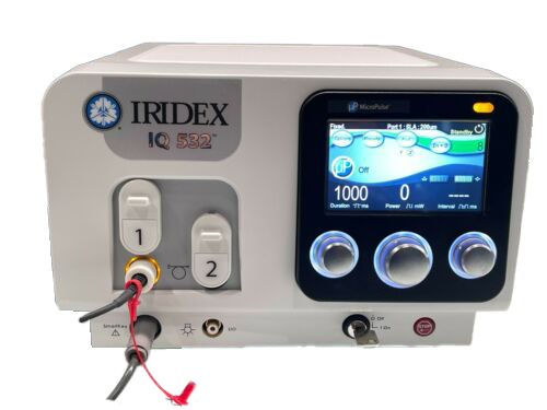 IRIDIX IQ532 Iridex Oculight GL 532 Laser with Haag Style Slit Lamp Adapter